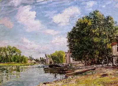 Alfred Sisley: Moret-sur-Loing | Landscapes | Impressionism | Fine